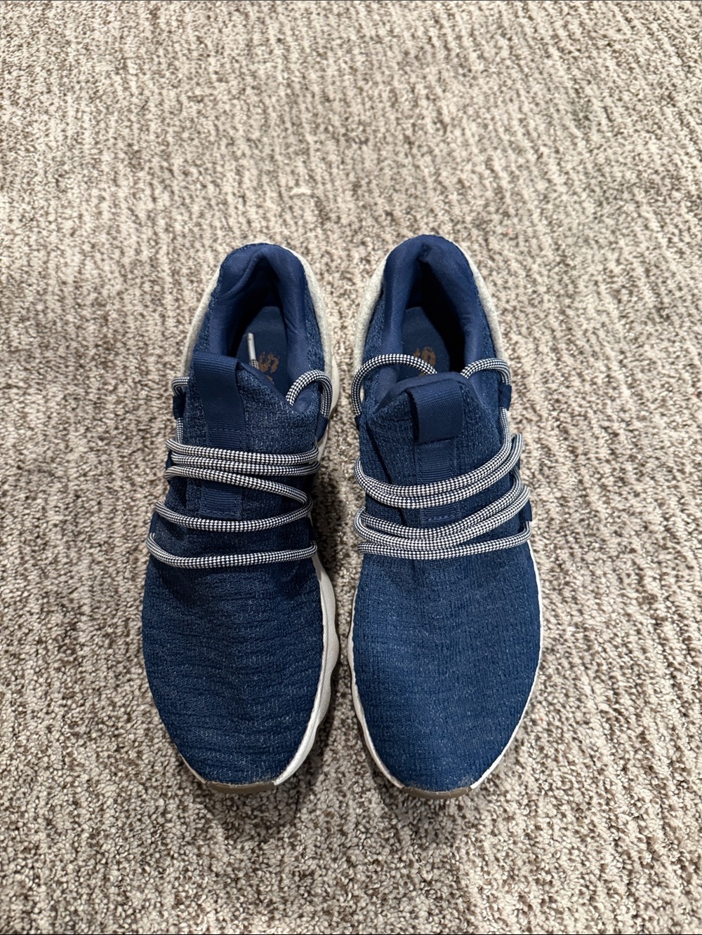 Sorel Navy Knit Lace-Up Sneakers